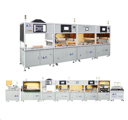 kaufen Zylindrische Zellpackmontage-Maschine mit Touchscreen-Schnittstelle und Luftdruck online manufacture